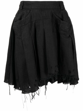 distressed-effect mini skirt Dress Midi