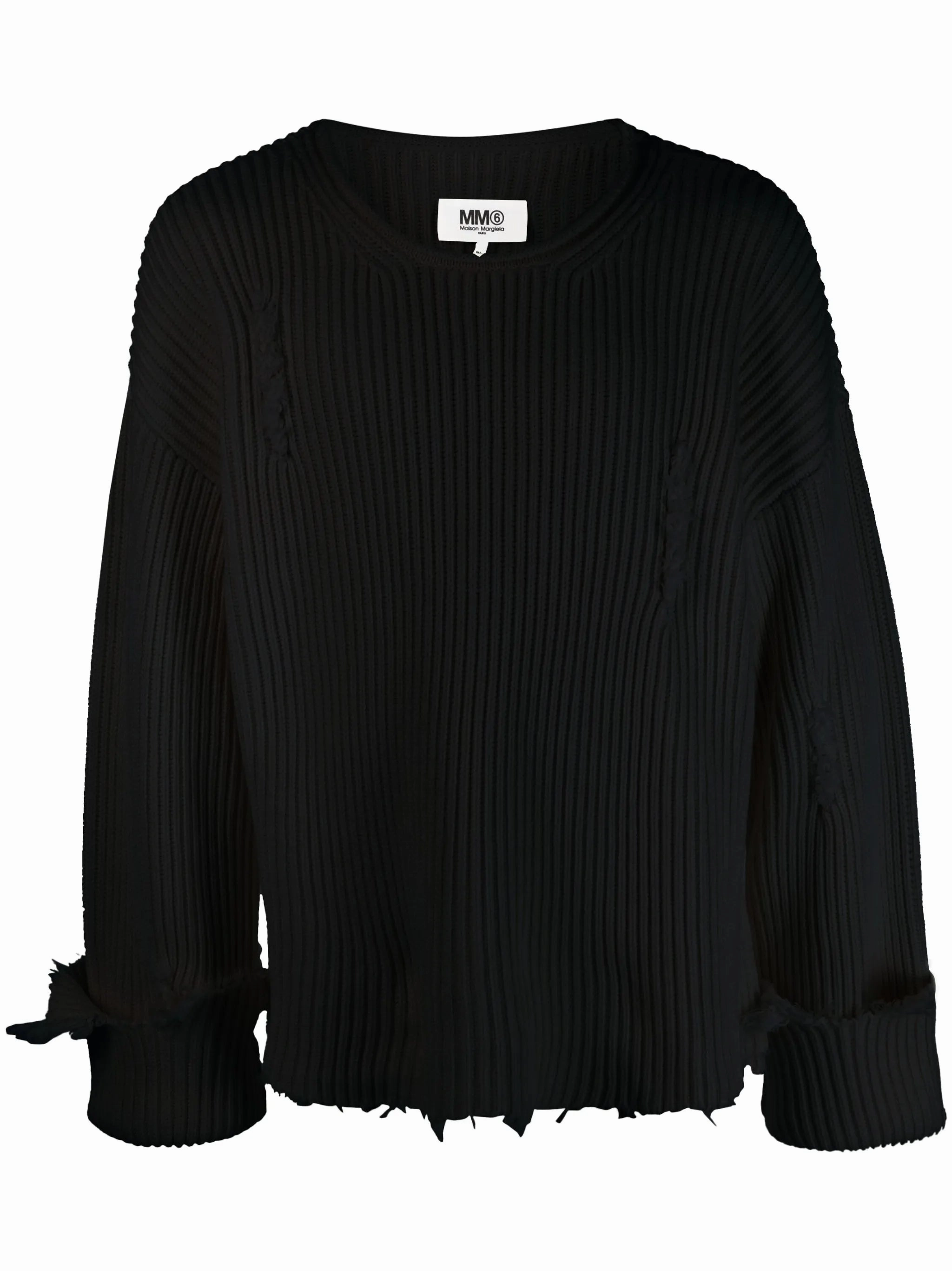 distressed ribbed jumper David Jones Knitwear
