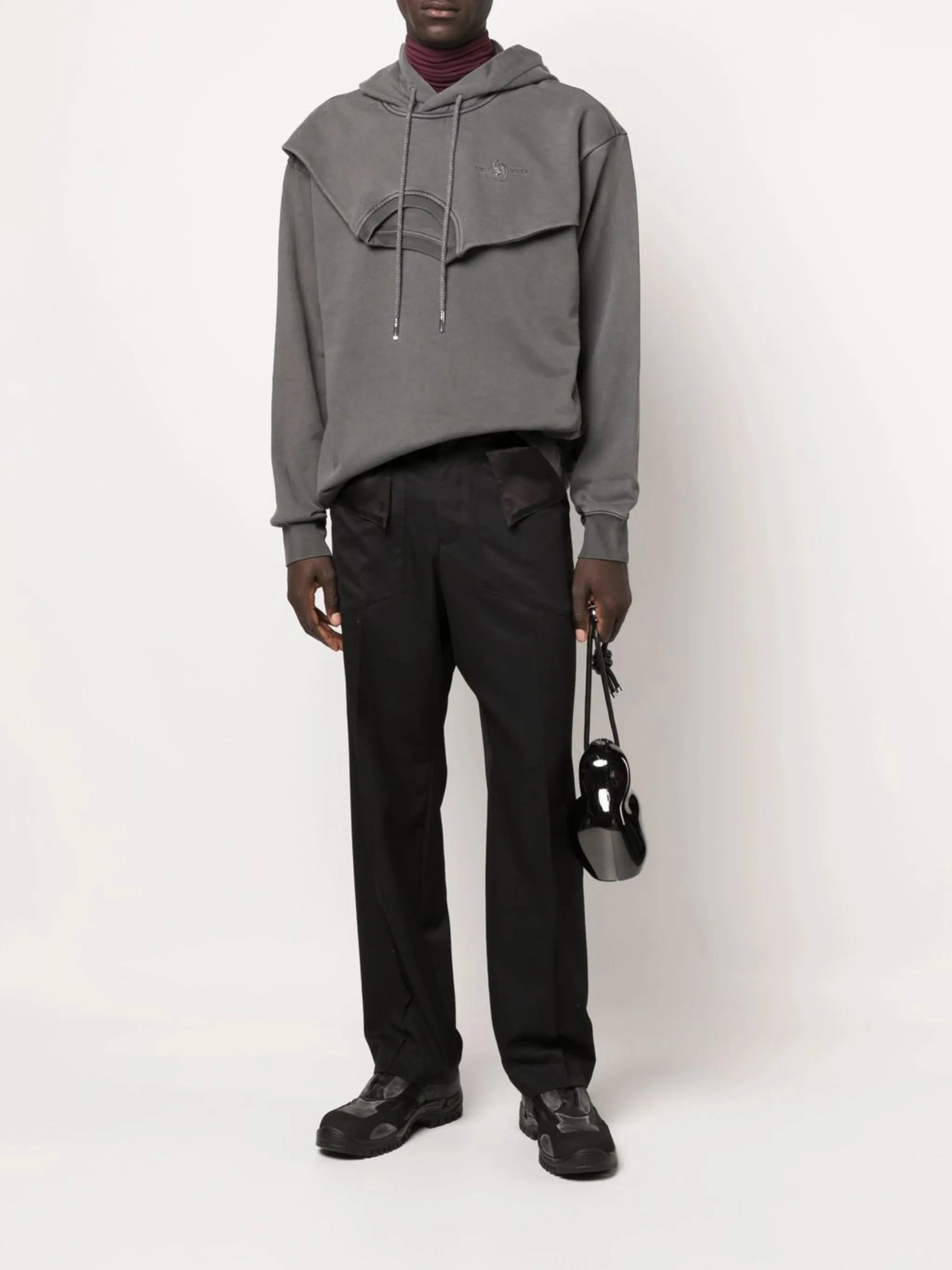 Balenciaga Knitwear double-collar layered hoodie