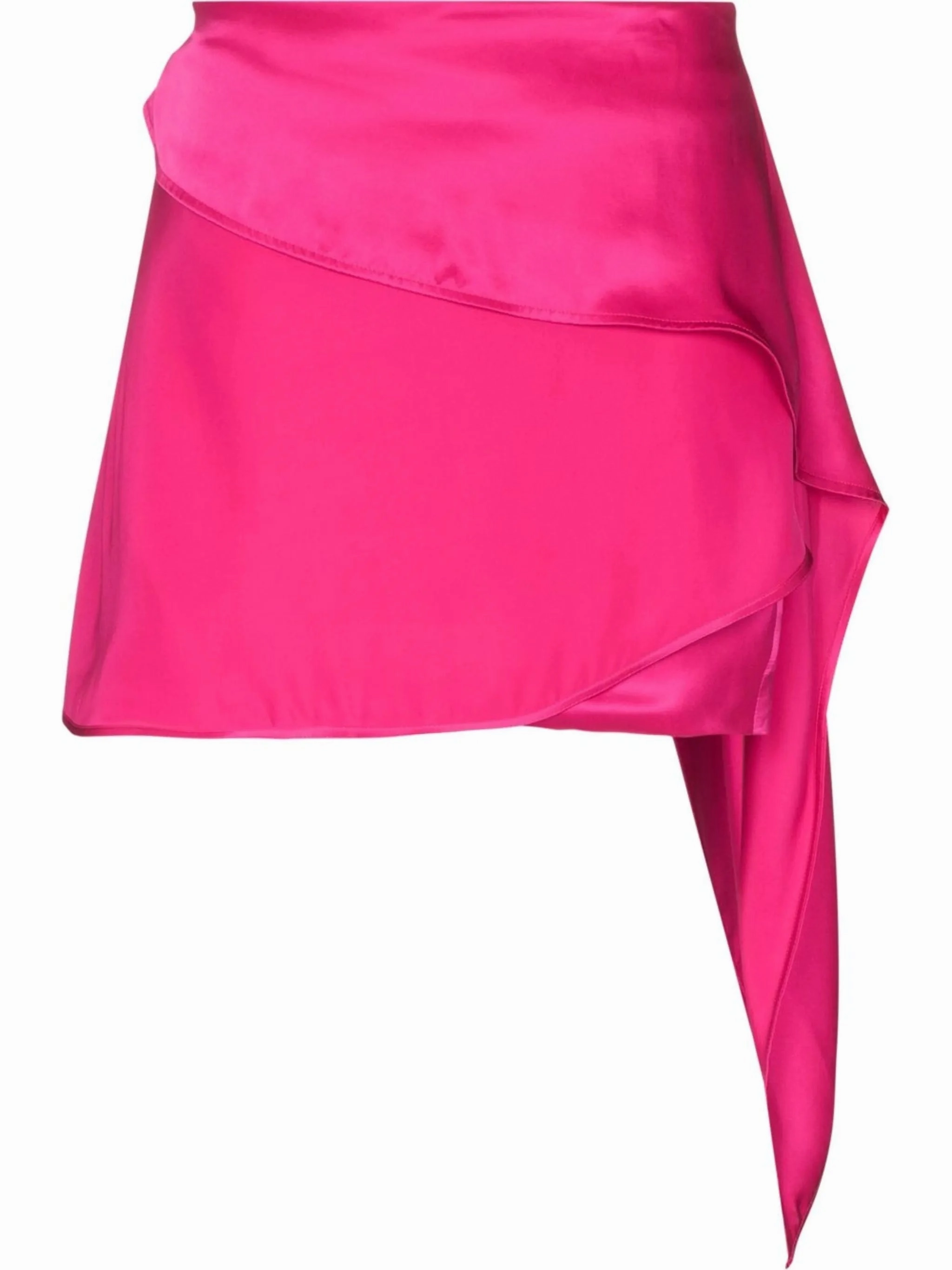 Bad Bunny Dress drape-detail satin-finish skirt