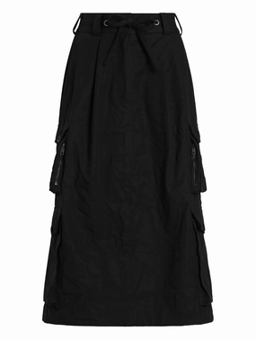 Country Wedding Dress drawstring cargo midi skirt