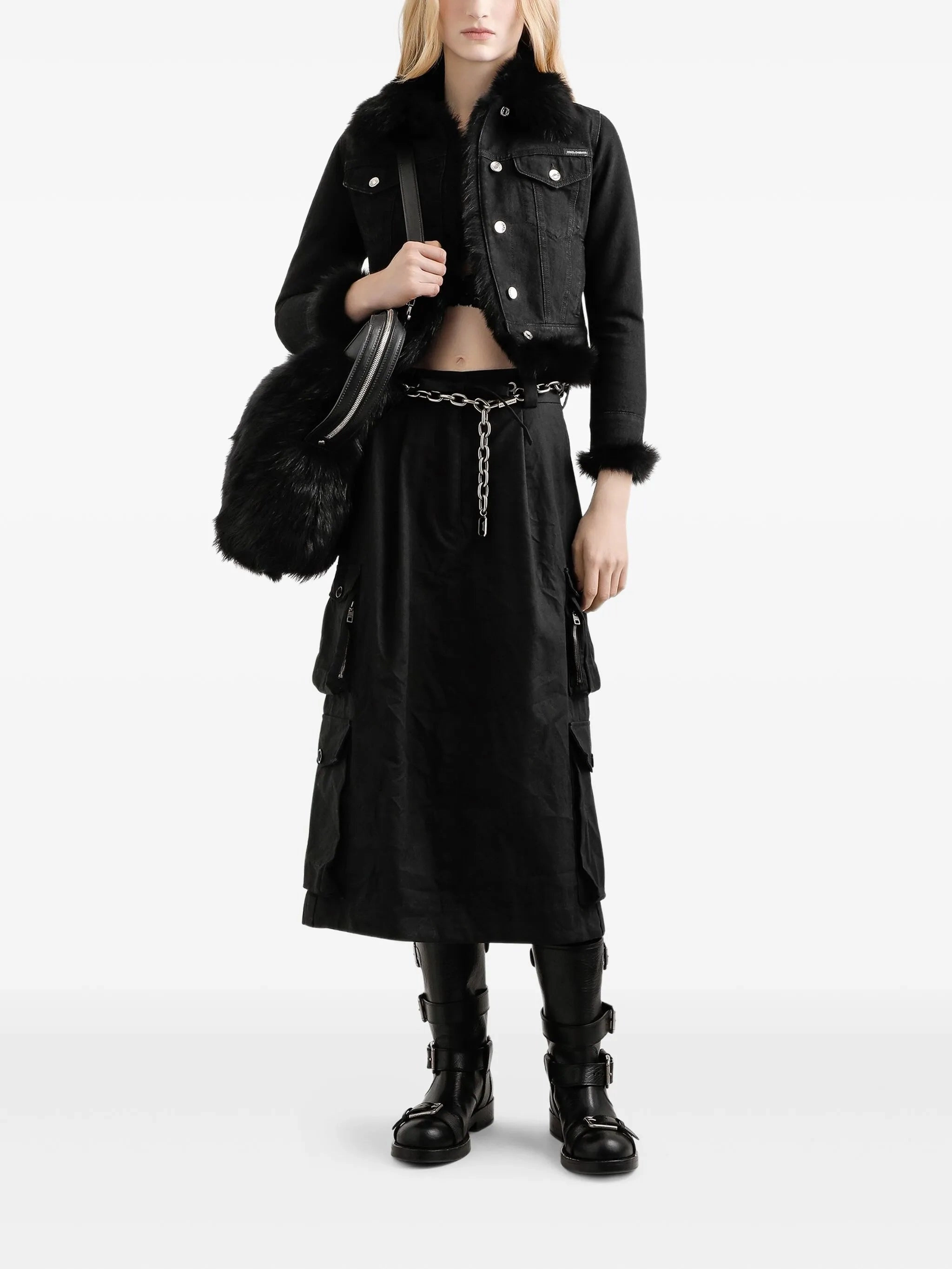 Pearl Dress Wedding drawstring cargo midi skirt