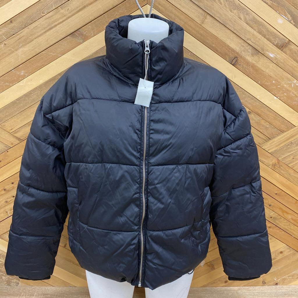 DRdenim - Puffer Jacket - MSRP $170: Black/Gold-women-SM Norwegian Jackets