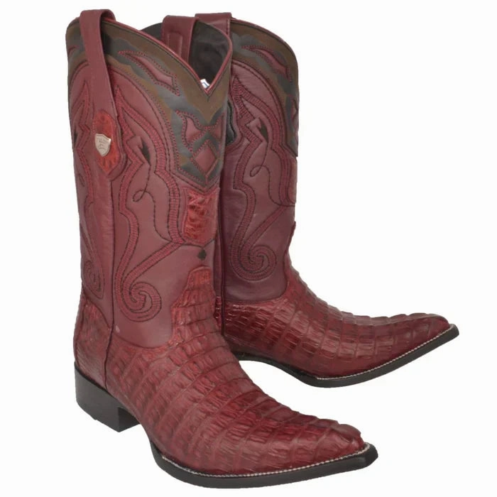 Pointy Cowboy Boots Botas de Cocodrilo Caiman Cola Punta 3X Aladino WW