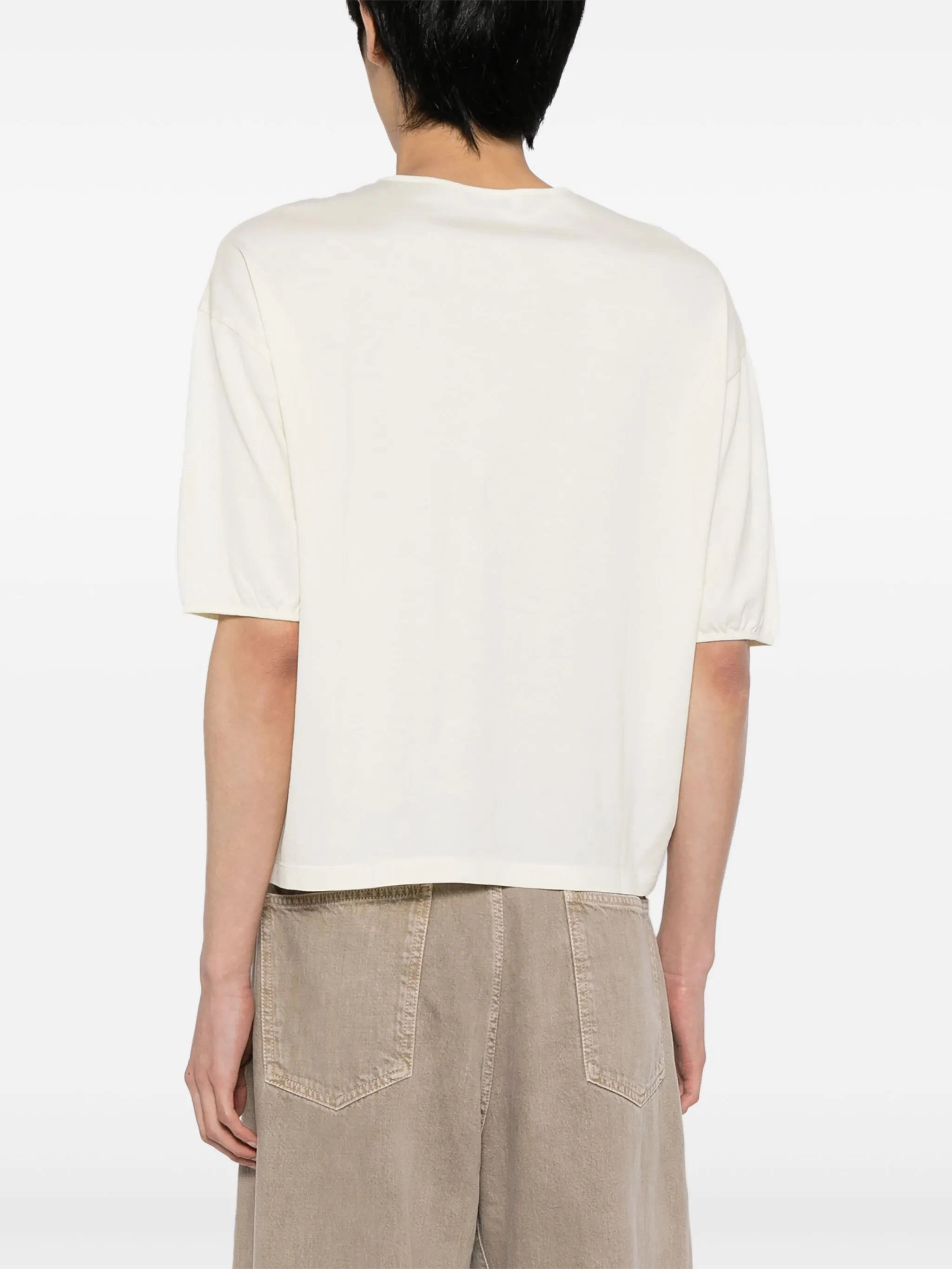 drop-shoulder cotton T-shirt Long Sleeves T Shirts