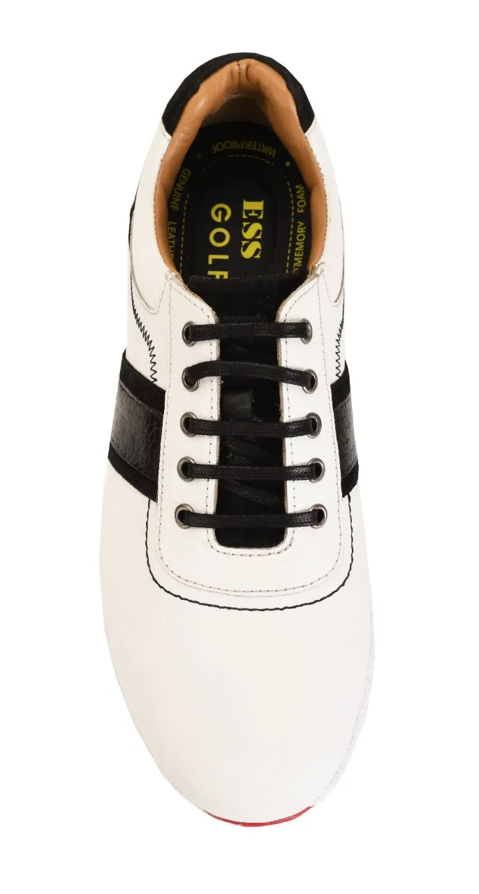Berlin White Black-Golf Shoes Shoe Covers