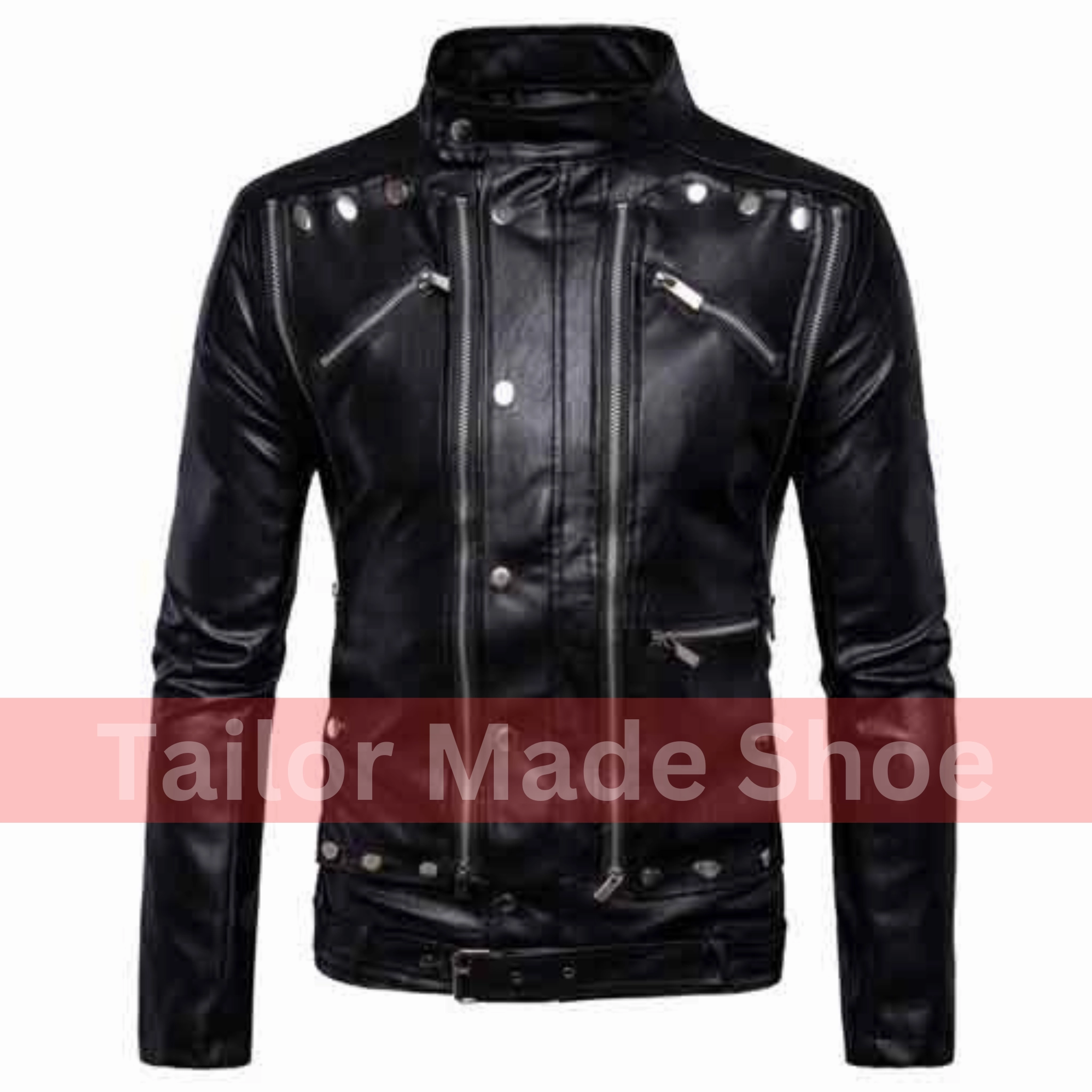 Buy New Handmade Men's Black Pure Leather Jacket, Men Black Biker Leather Jacket Hi Vis Jackets