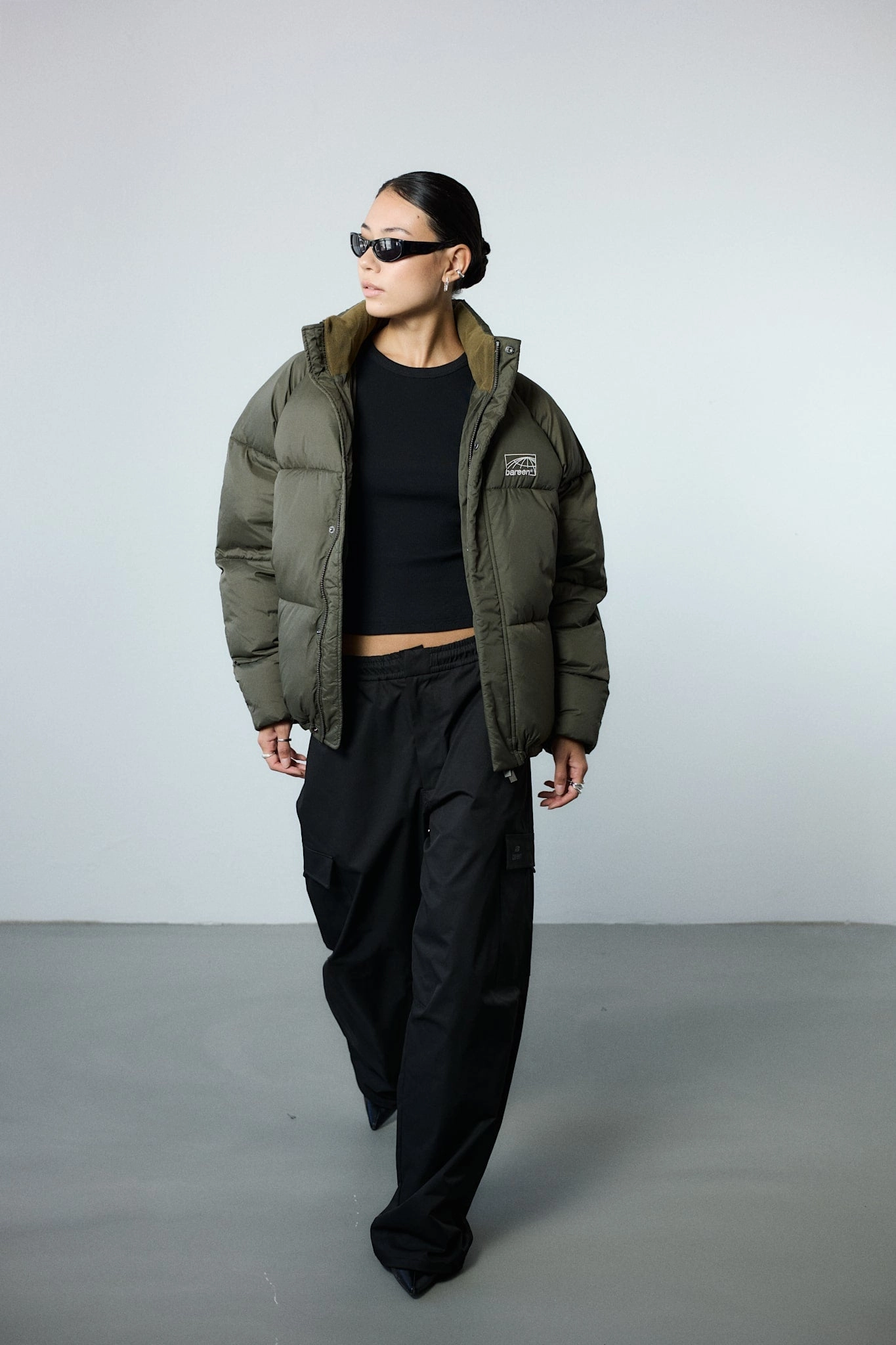 Puffer Jacket - AW25 - Women - Black Ink Buttons For Jackets