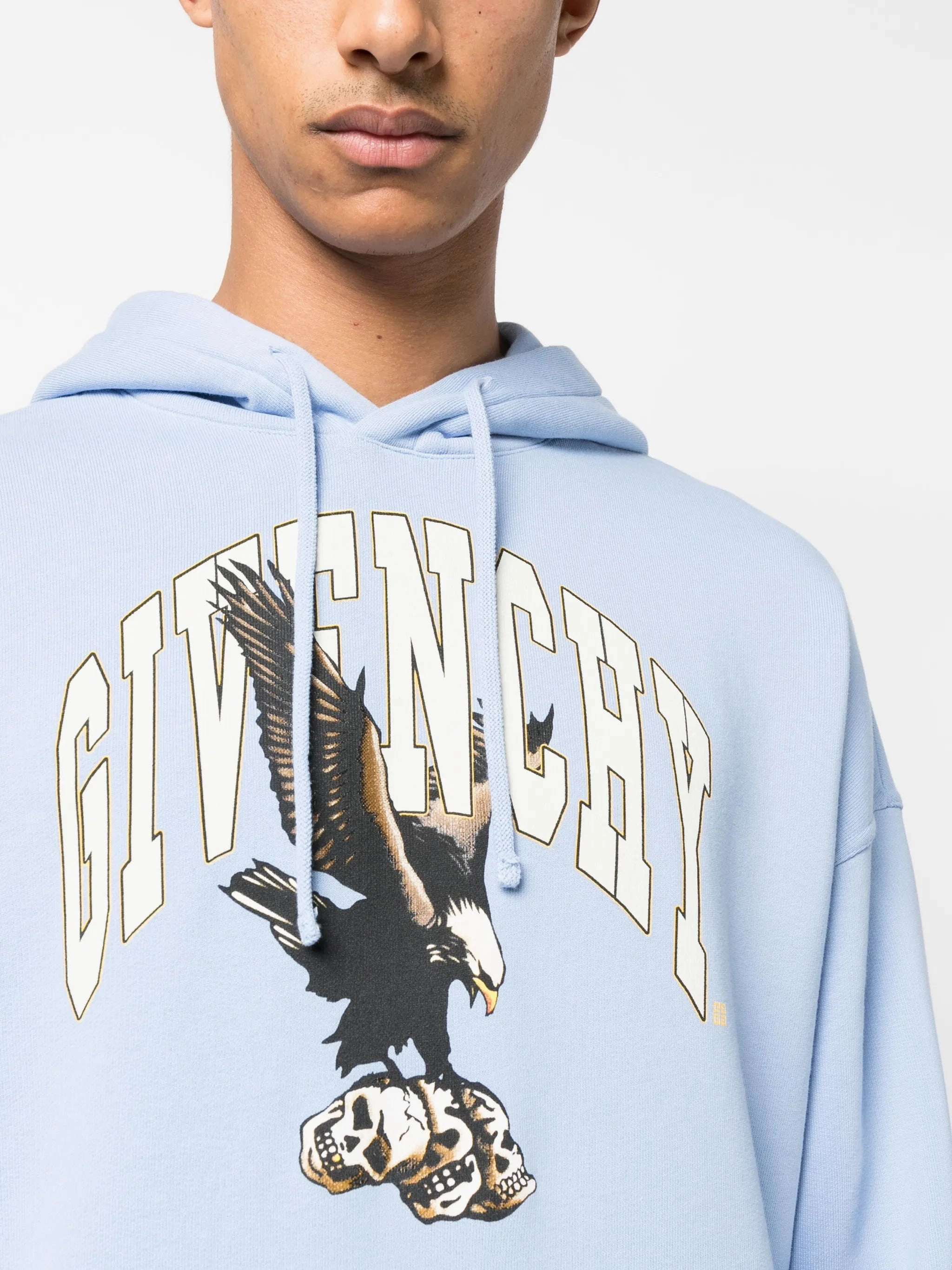 Amanda Wakeley Knitwear Eagle logo-print cotton hoodie