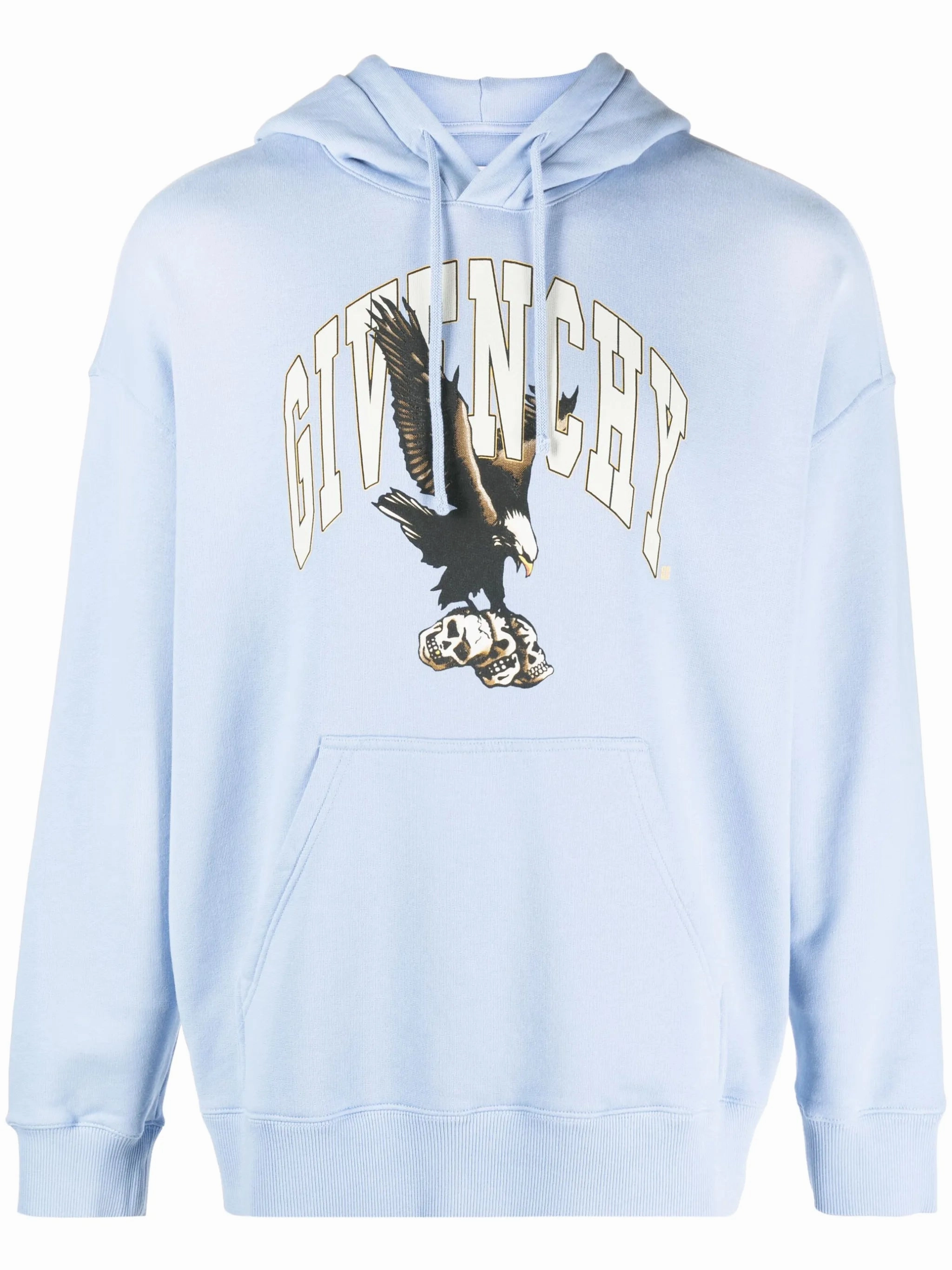 Eagle logo-print cotton hoodie Maria Ficalora Knitwear