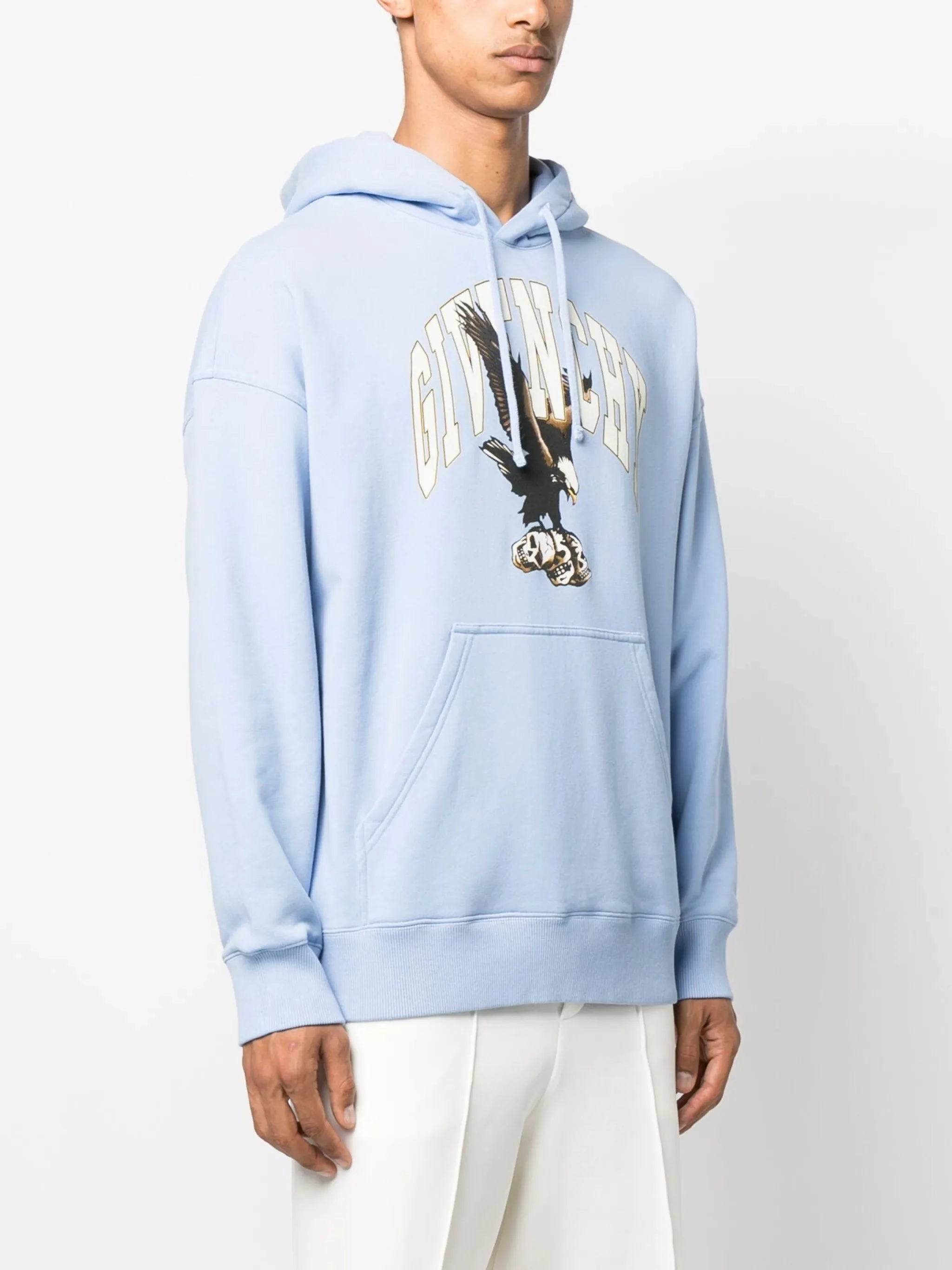 Swiss Knitwear Eagle logo-print cotton hoodie