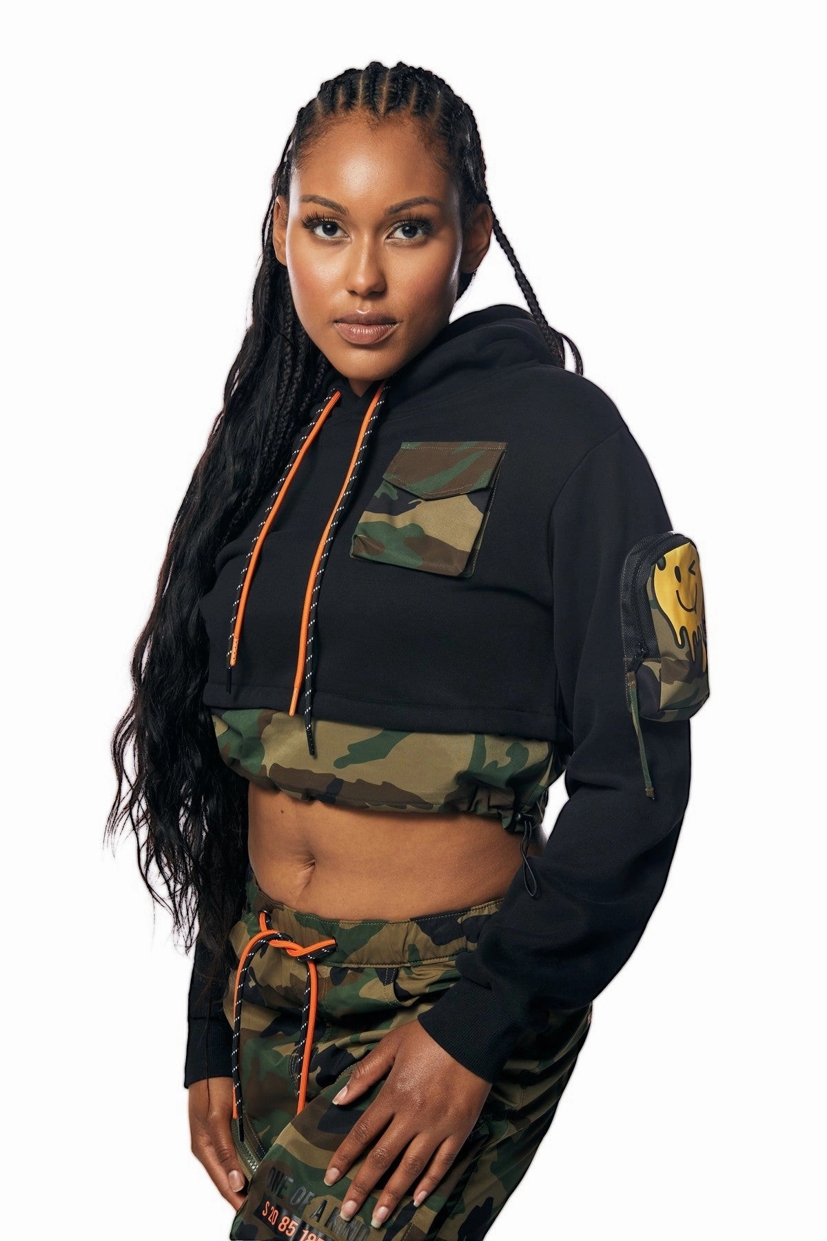 Plain Crewneck Sweatshirts For Women Smoke Rise Women's Chenille Patch Cropped Fleece Hoodie