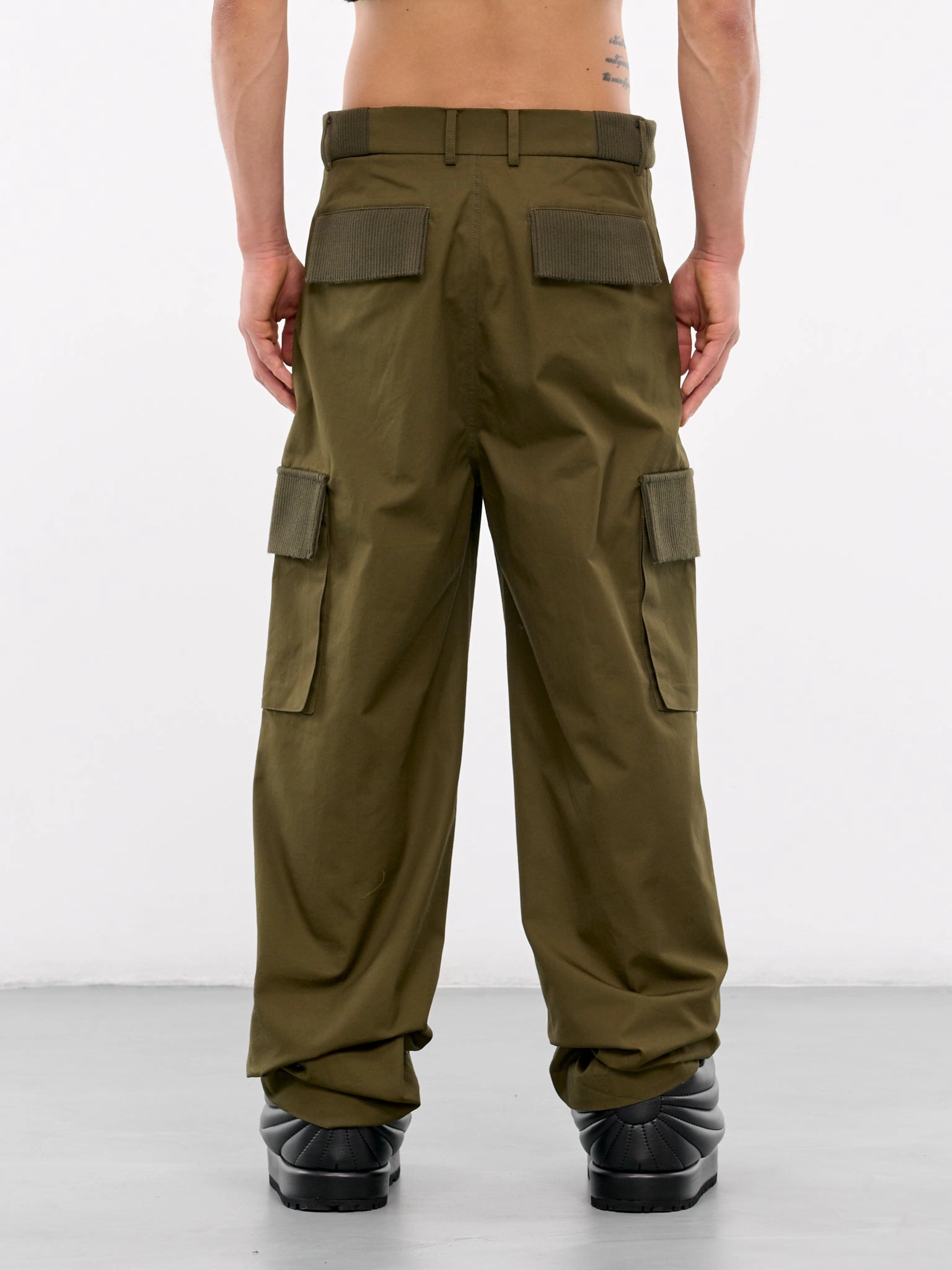 Pistol Fly Cargo Trousers (240025-KHAKI) Soft Cargo Pants
