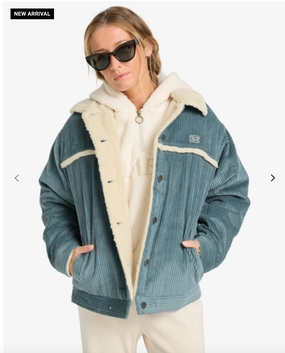 Good Coats For Winter Billabong Cord In Love - Trucker Jacket for Women