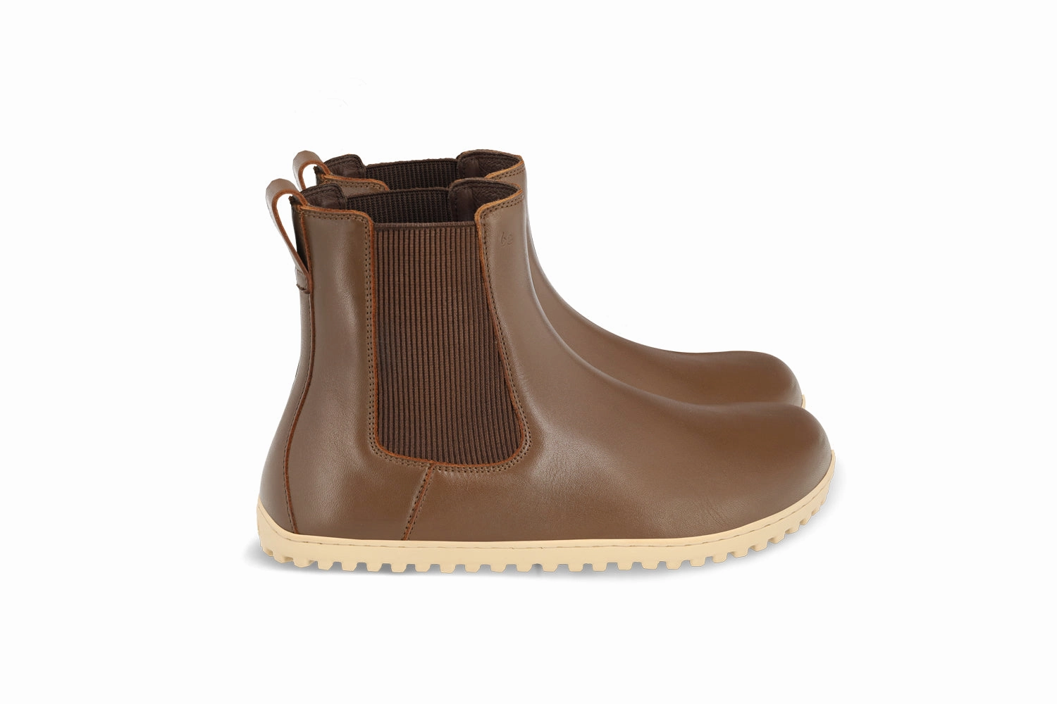 Leather Waterproof Chelsea Boots Barefoot Boots Be Lenka Glam - Milk Chocolate