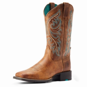 Round Up Back Zip Western Boot Wedge Ankle Boots