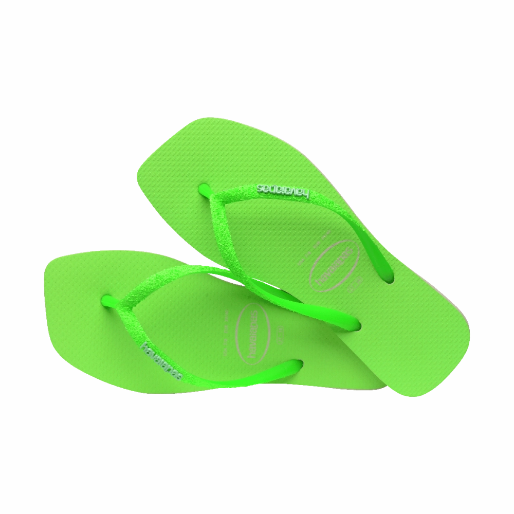 Slim Square Glitter Neon Flip Flops Military Flip Flops