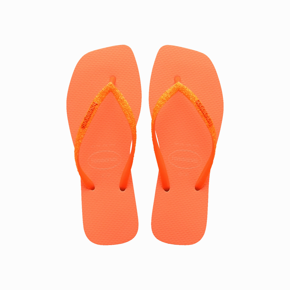 Raf Simons Flip Flops Slim Square Glitter Neon Flip Flops