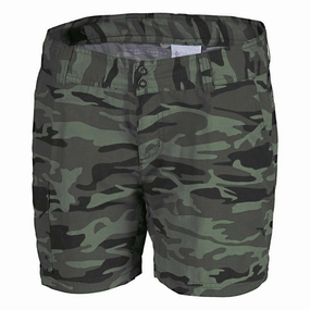 Columbia Women Green Silver Ridge Printed Short New Cargo Pants