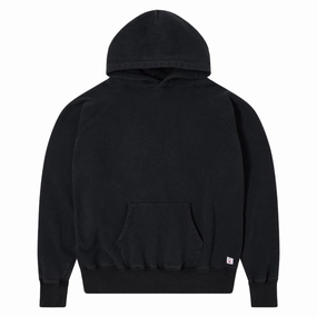 High Quality Cotton Sweatshirts Raglan Sleeve Hood - made in japan / edwin / black