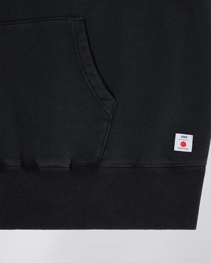 Raglan Sleeve Hood - made in japan / edwin / black Custom Screen Printed Sweatshirts