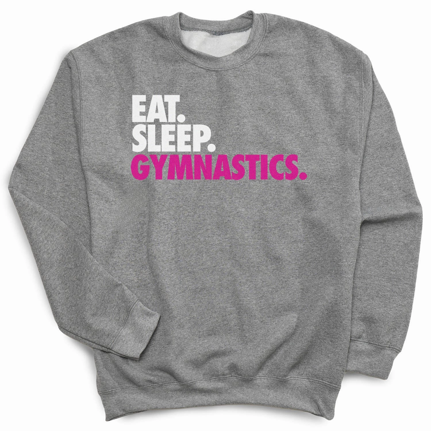 Custom Quarter Zip Sweatshirts Gymnastics Crewneck Sweatshirt - Eat Sleep Gymnastics
