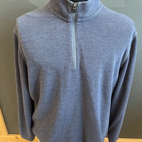 Wholesale Plain Sweatshirts Eddie Bauer - Men's 1/4-Zip Sweatshirt - MSRP $95: Navy-men-XL