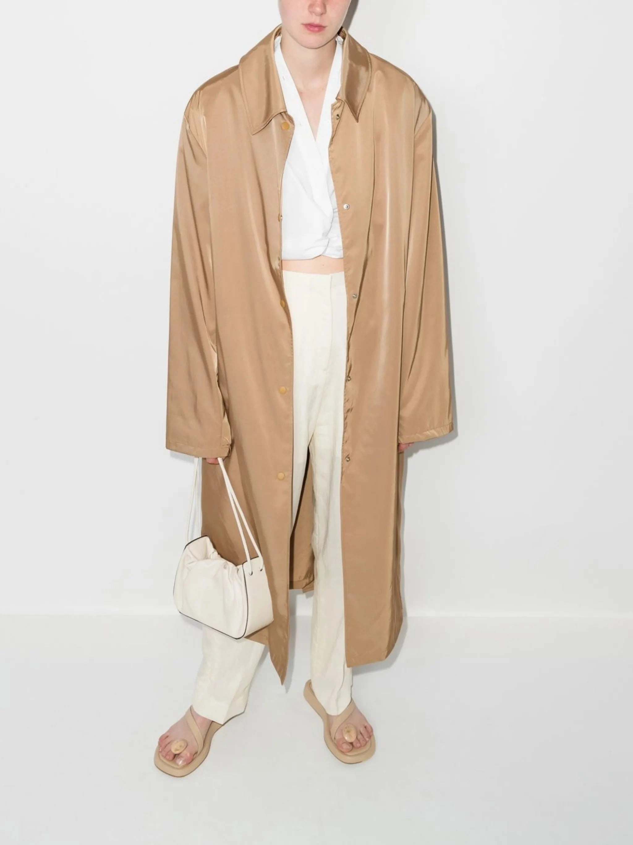 Eddie single-breasted coat Fit And Flare Coats