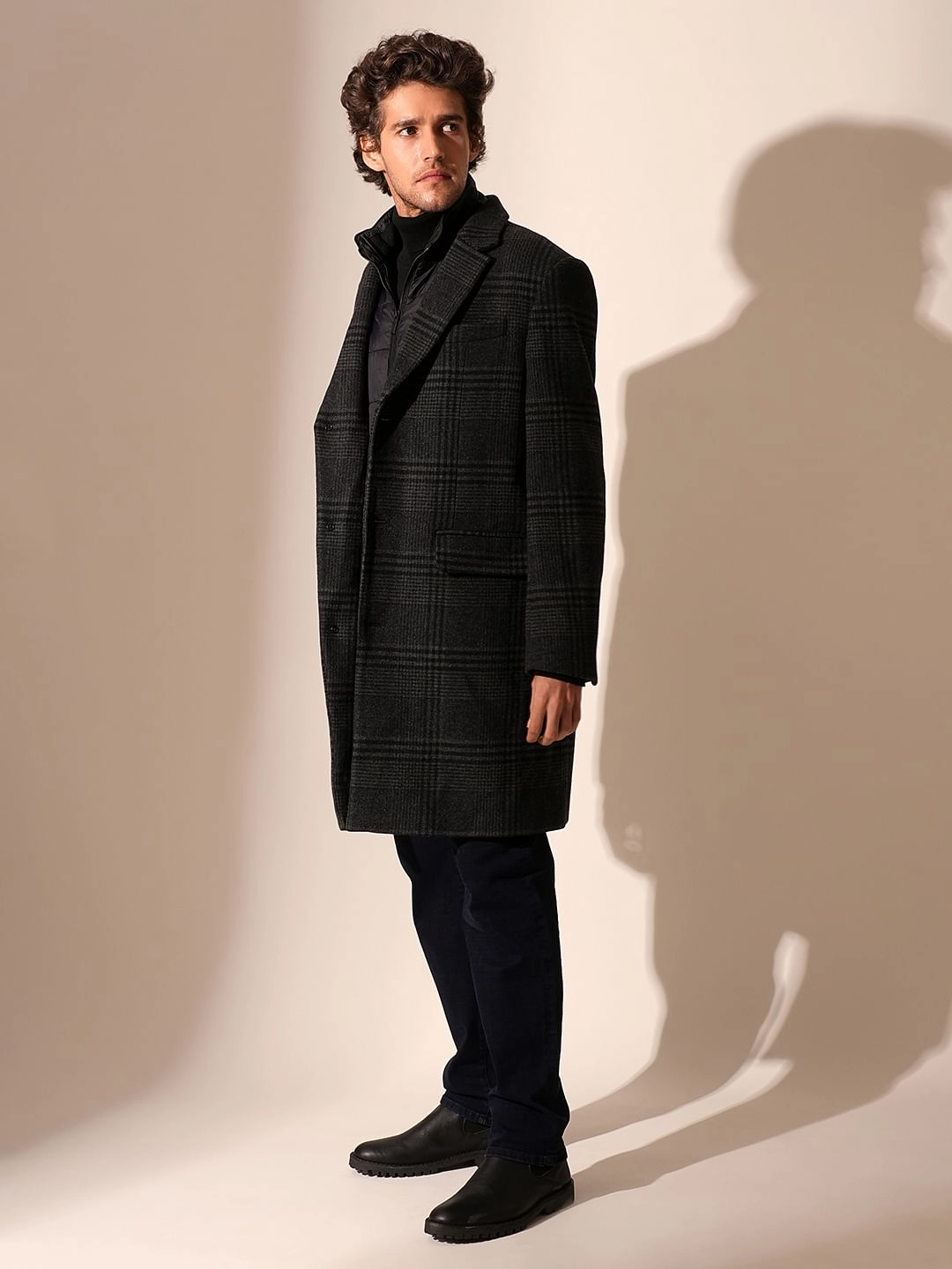 Alpaca Wool Coats Grey 2-In-1 Coat