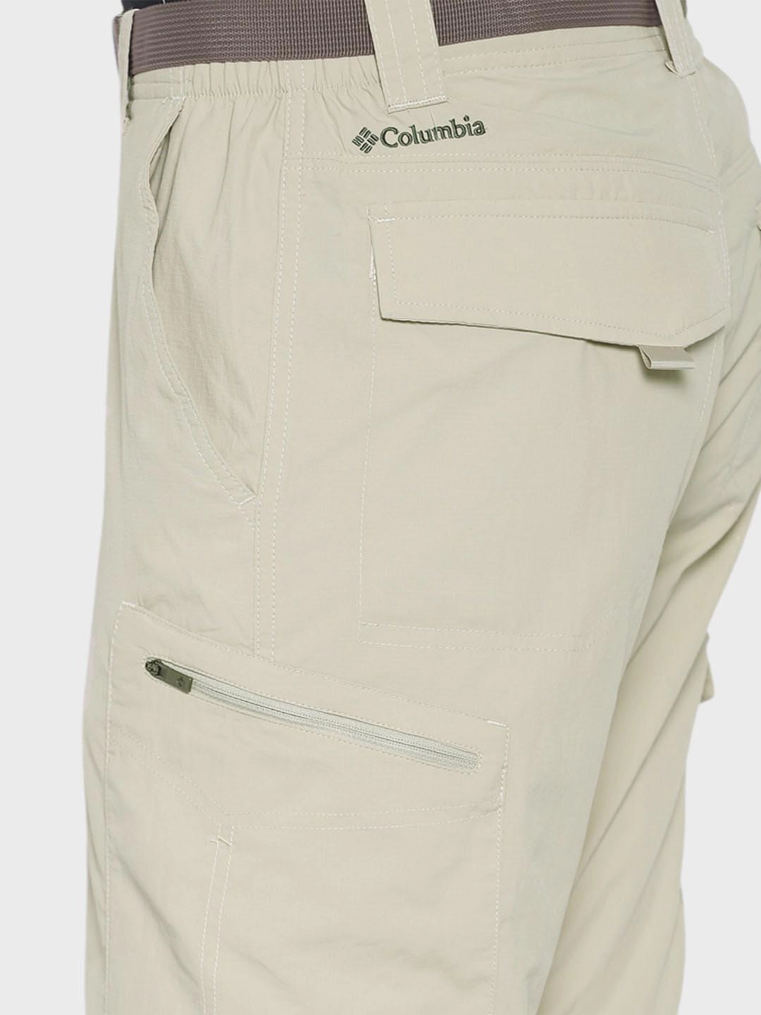 Number Nine Cargo Pants Columbia Men Beige Silver Ridge Convertible Pant (Sun Protection)