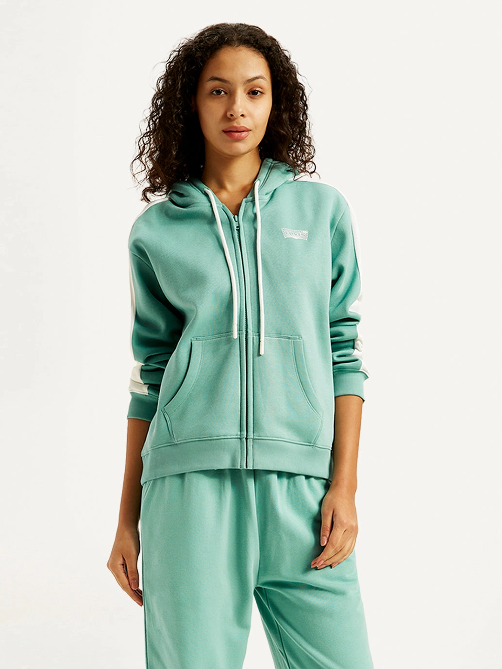 Sweatshirts Pretty Little Thing Women's Colorblock Blue Hooded Sweatshirt