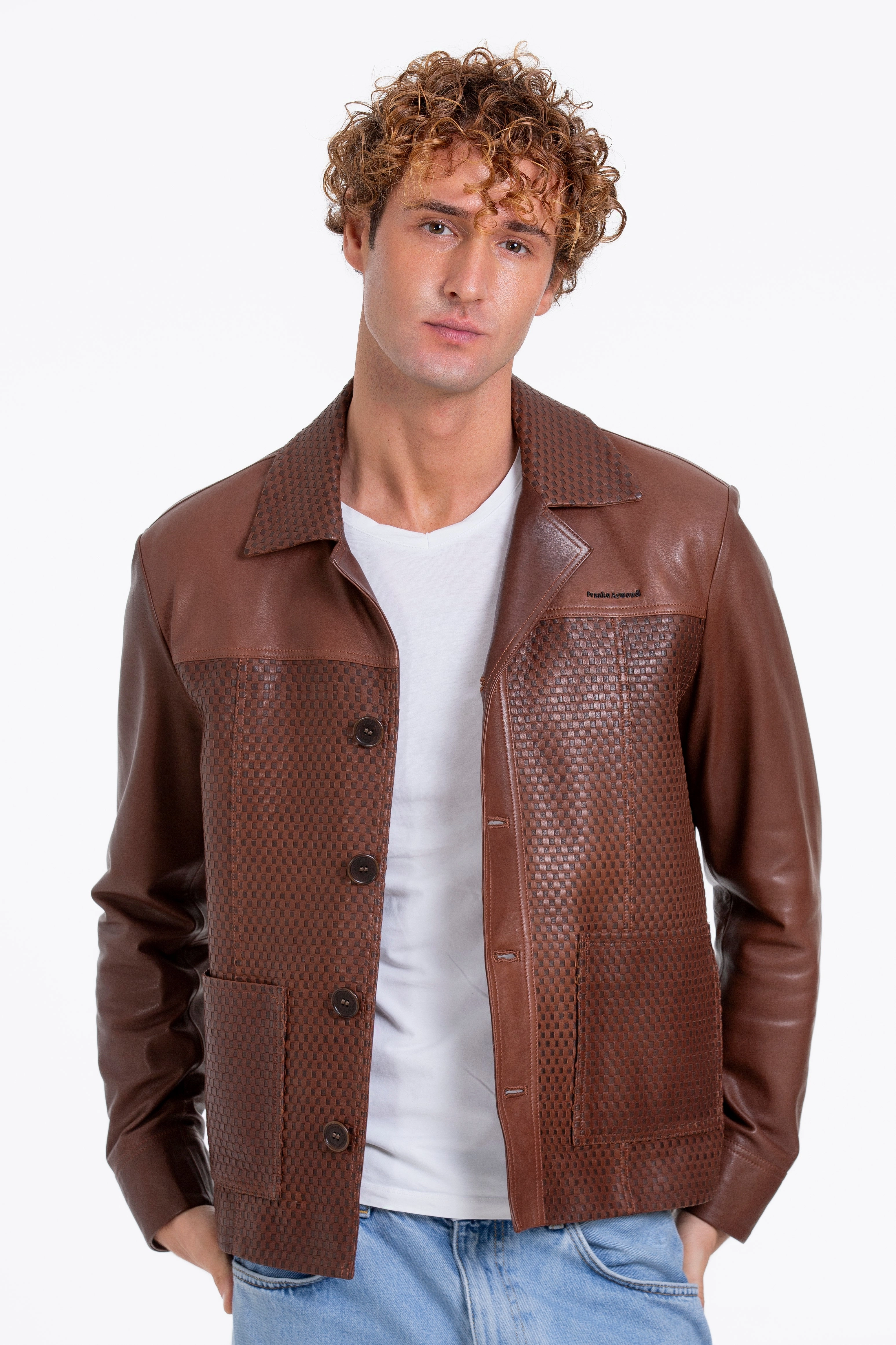 The Glasgow Tan Handwoven Leather Men Jacket Nordstrom Jackets