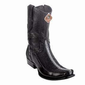 Men's King Exotic Stingray Boots Full Rowstone Dubai Toe Handmade Black (479BF1105) Common Projects Boots