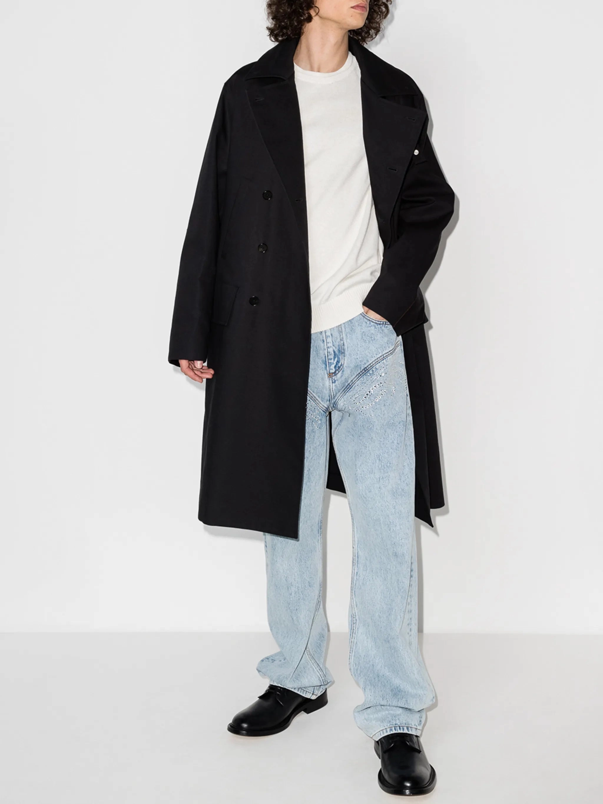 Km Knitwear Tirupur embossed logo crewneck jumper