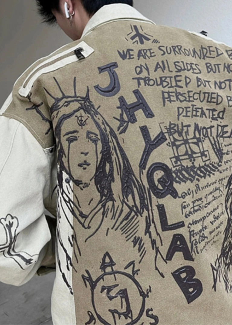 Wool Coats For Women Fall Patchwork Cotton Coats Print Mens Men Apricot DIY