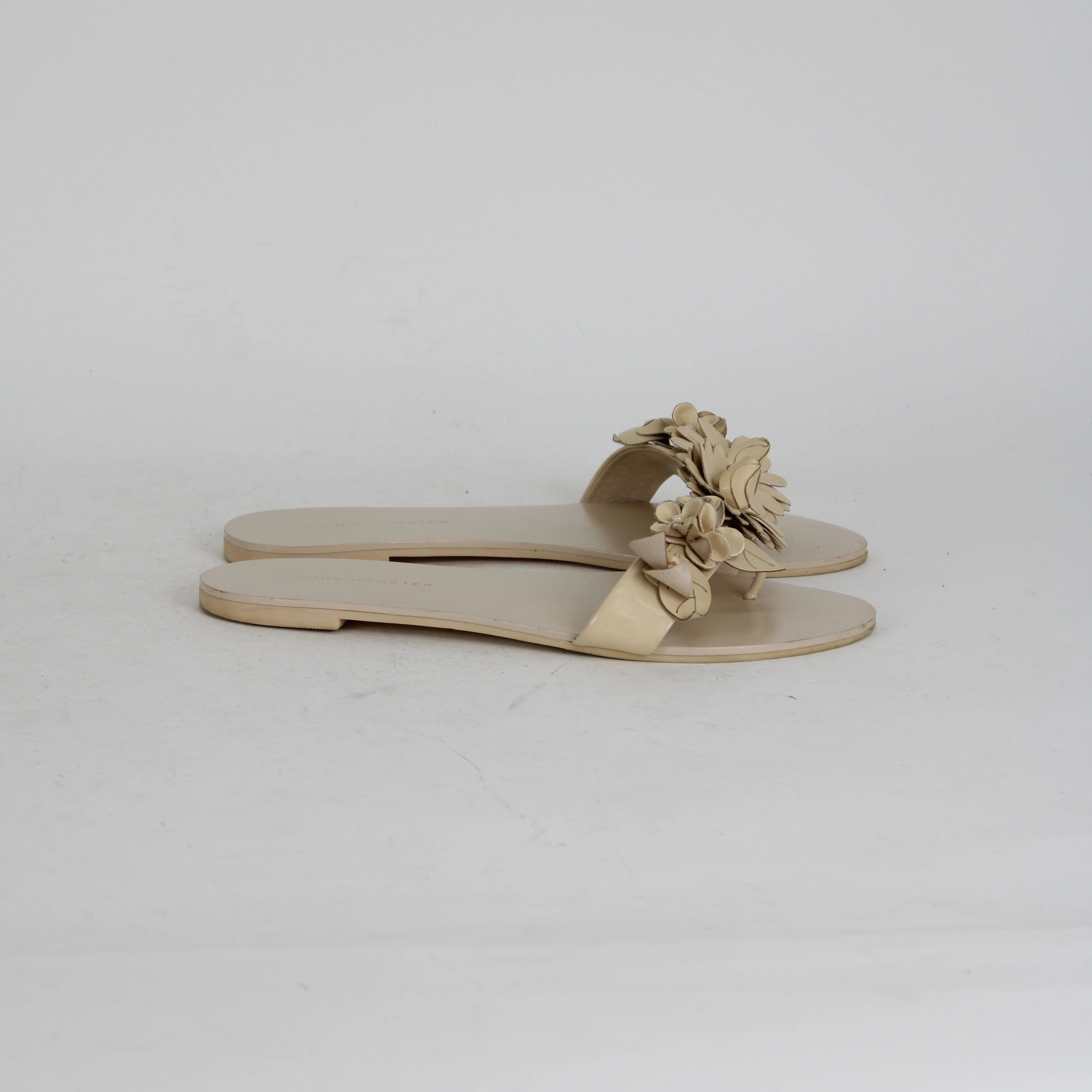 Tkees Liners Flip Flops Sophia Webster Beige Floral Thong Sandals