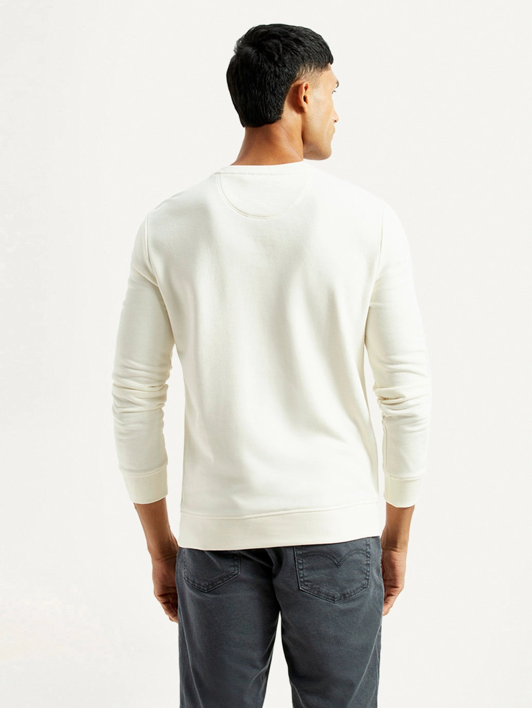 Men's Graphic Print Off White Slim Fit Sweatshirt University Of Georgia Sweatshirts