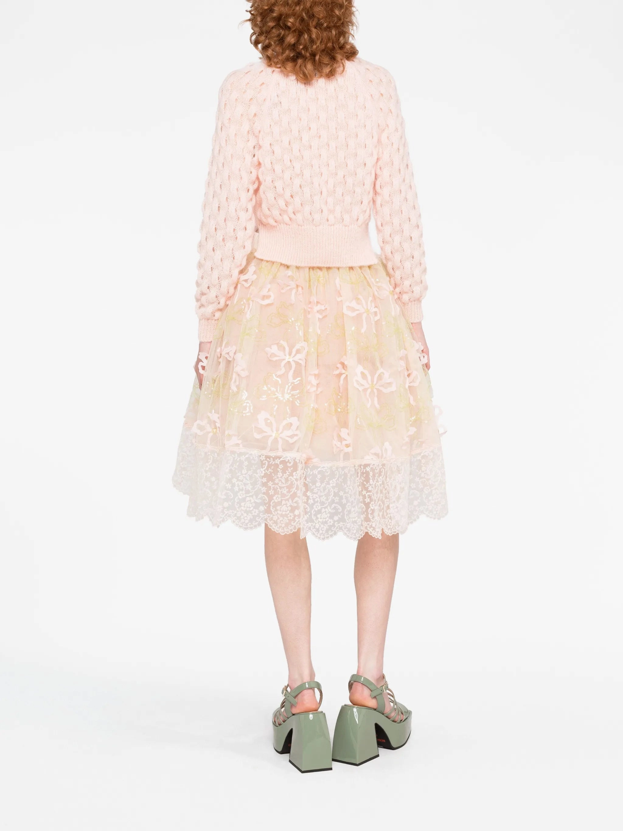 Android Vs Cyborg Dress To Impress bow-embellished tulle skirt