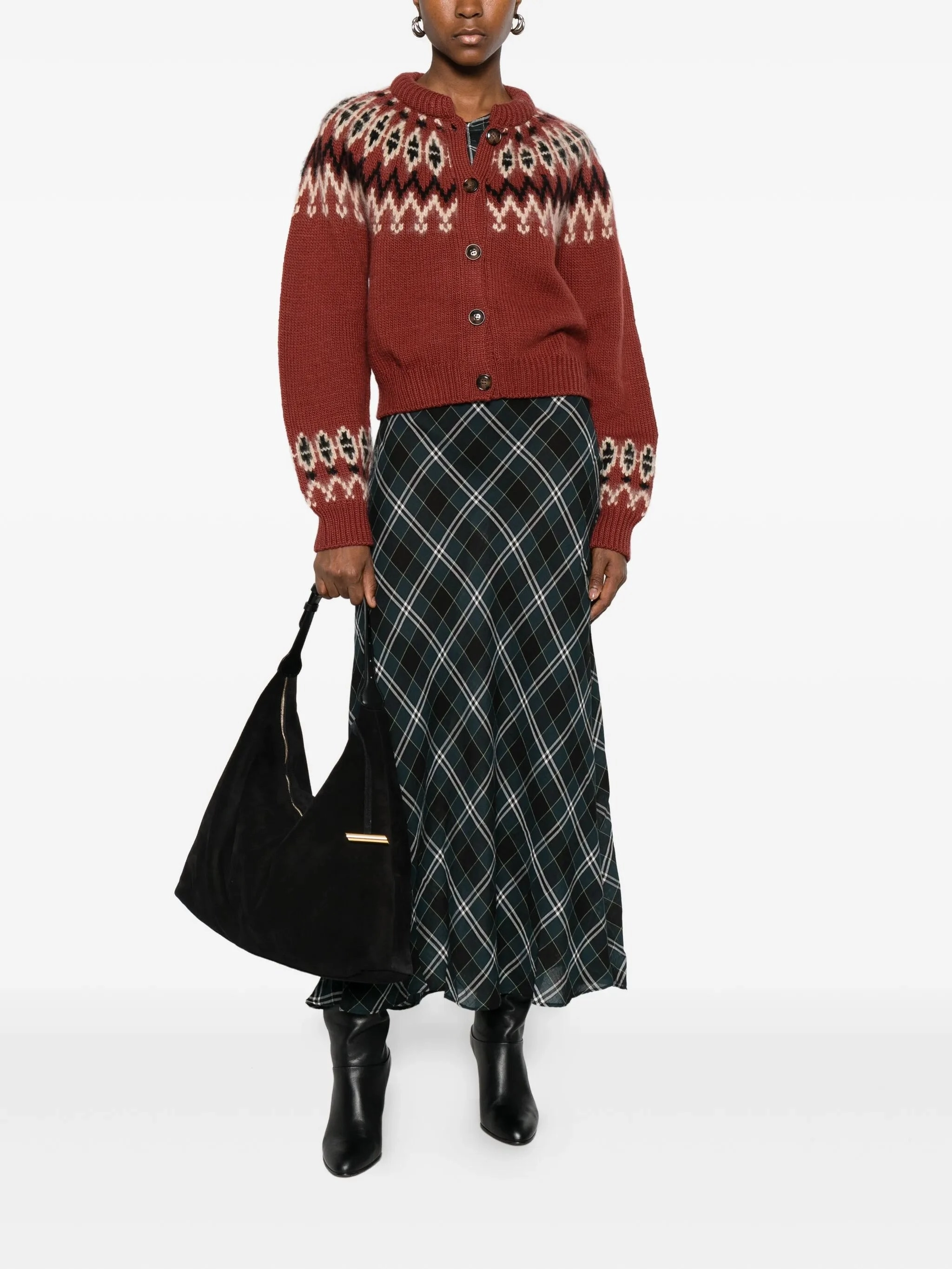 Suel Knitwear Clarke patterned-intarsia cardigan