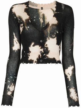 distressed bleached cardigan Boho Knitwear