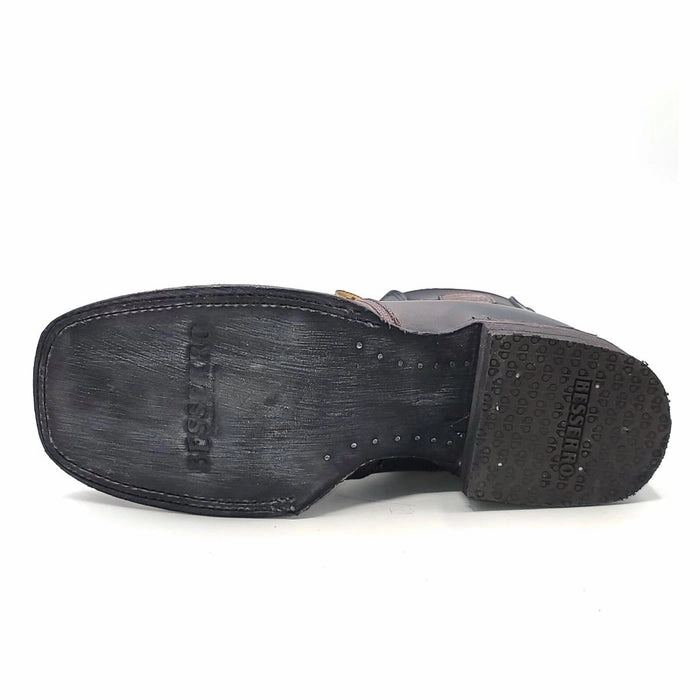 El Besserro Men's Lizard Print Square Toe Ankle Boots Burgundy Soccer Soccer Boots