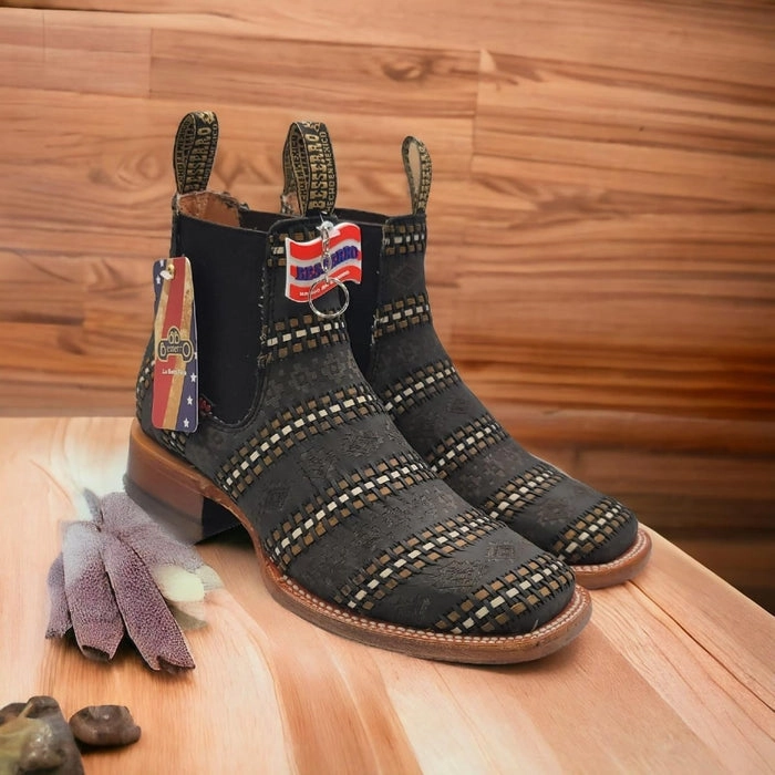 Dillards Western Boots El Besserro Men's Petatillo Leather Square Toe Ankle Boots Dark Brown