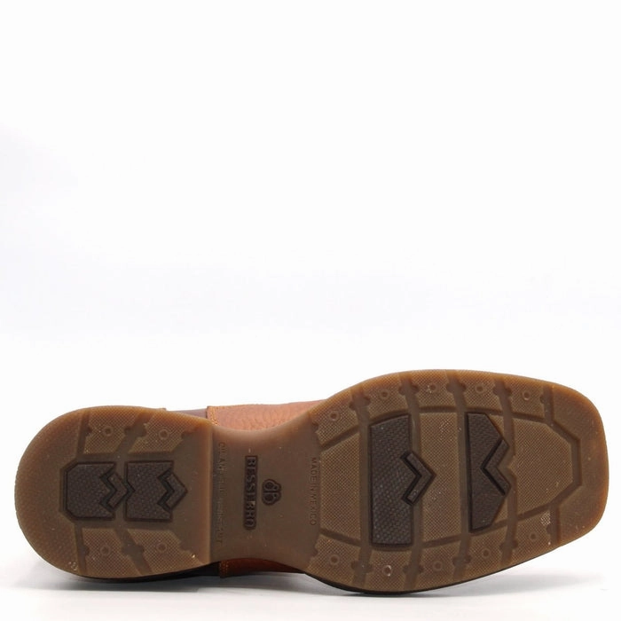 El Besserrro Men's Square Toe Leather Ankle Boots Honey w/ Rubber Sole Wide Calf Thigh High Boots