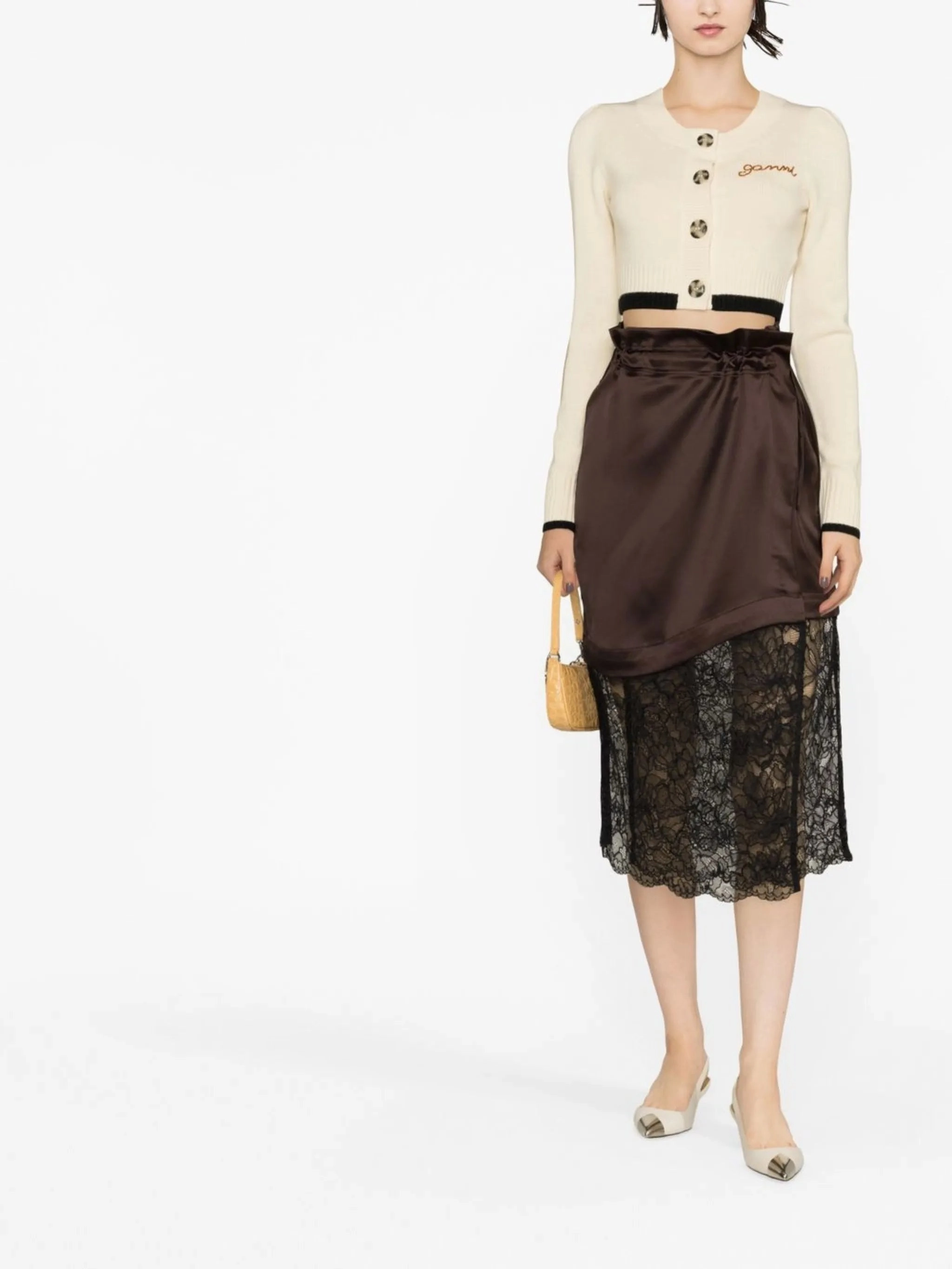 Scandinavian Knitwear cropped round-neck cardigan