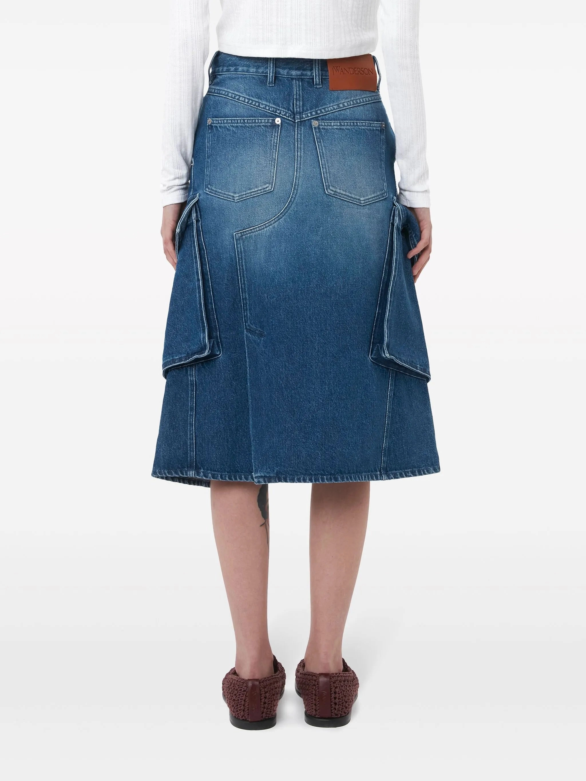 Charli Xcx Dress cargo denim midi skirt