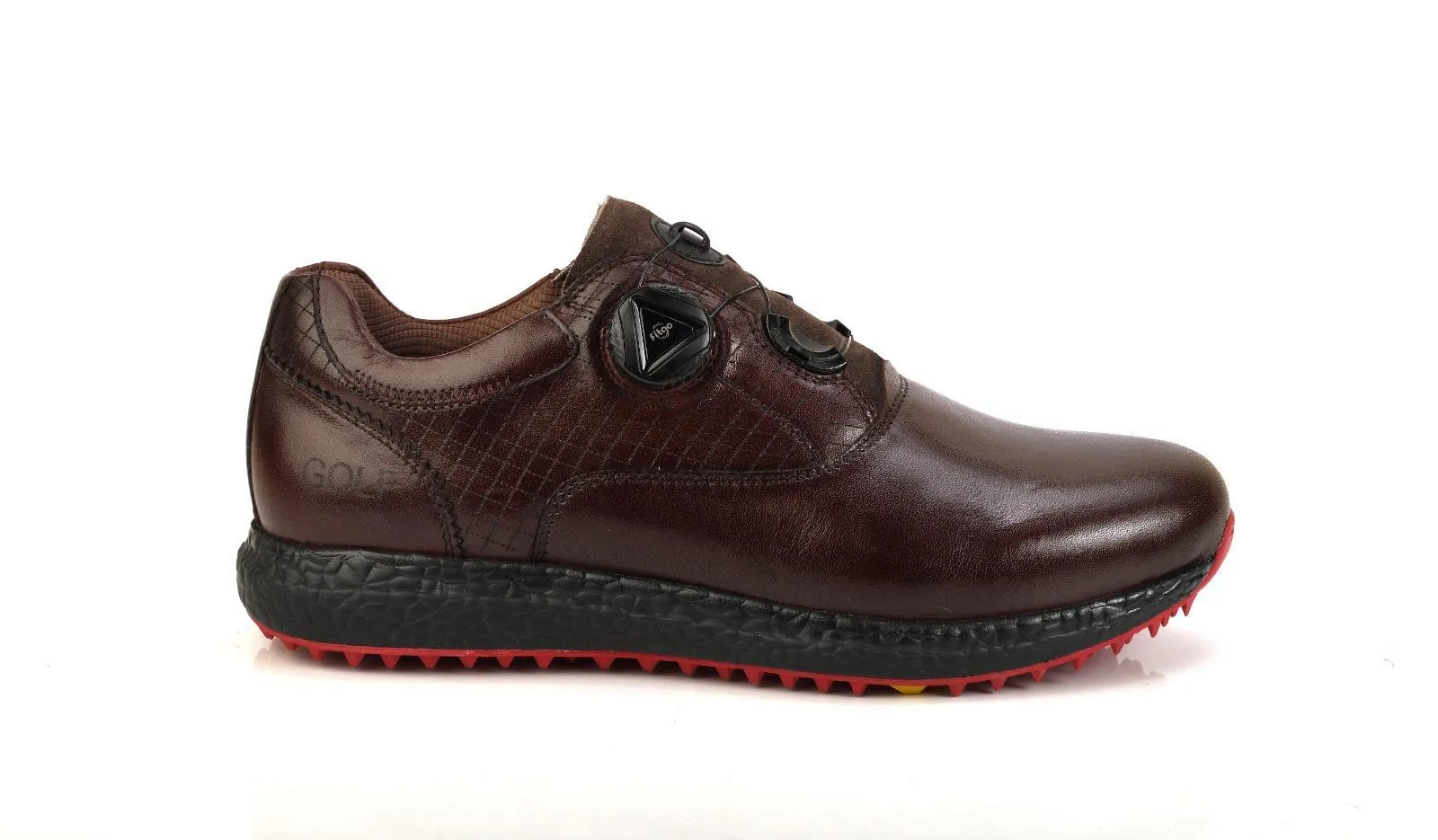 Austin Easy-Go Brown-Golf Shoes Waterproof Spiked Golf Shoes