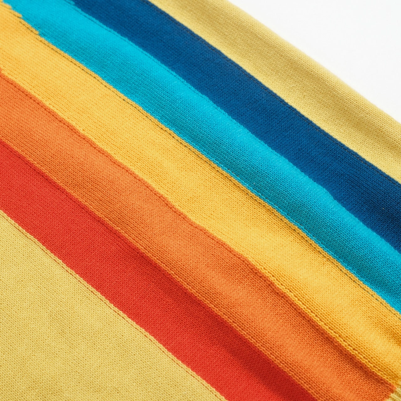 Knitwear Runway Women's vintage yellow rainbow jacquard knitwear