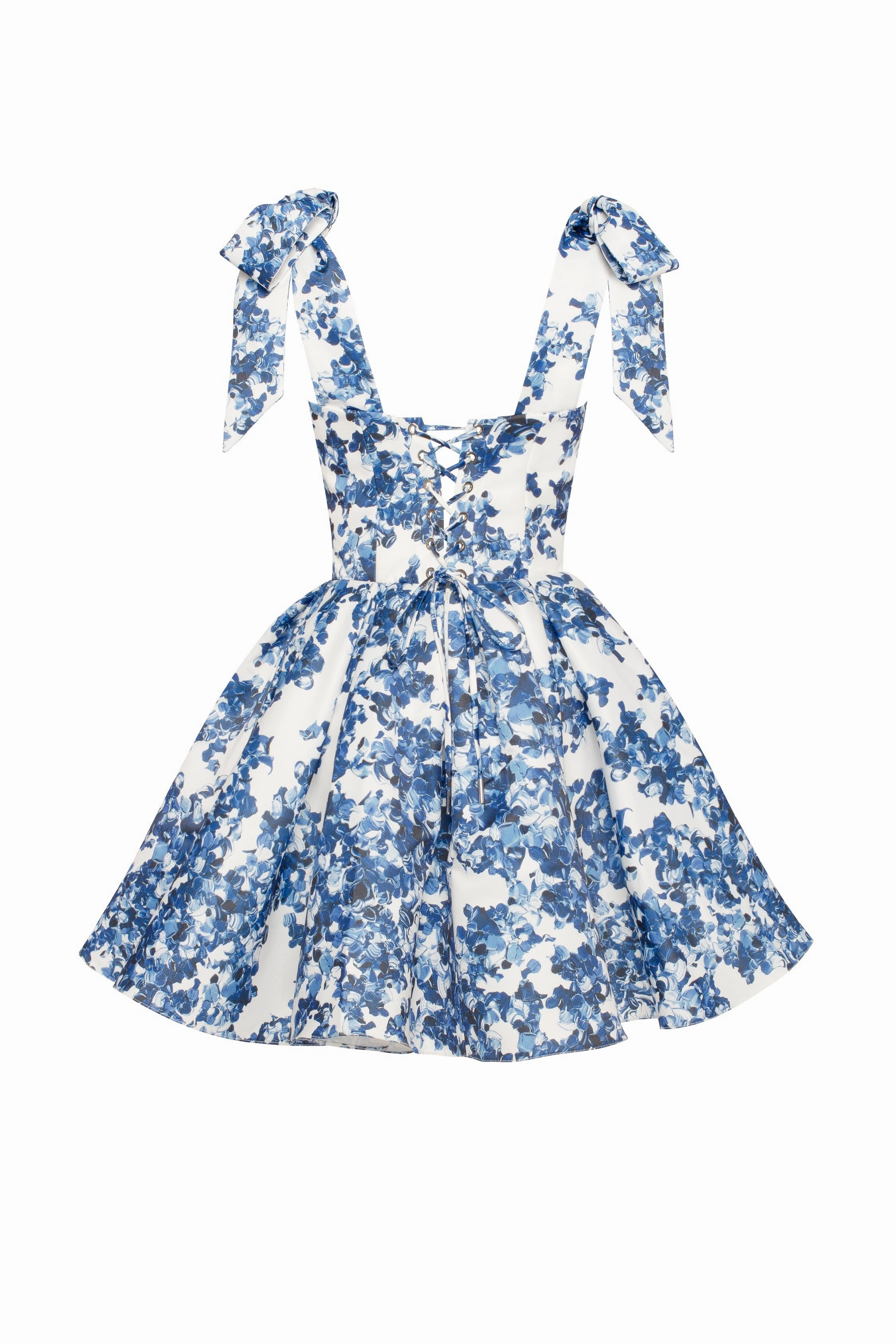 Cruise Dress Marvelous blue hydrangea mini dress on straps, Garden of Eden
