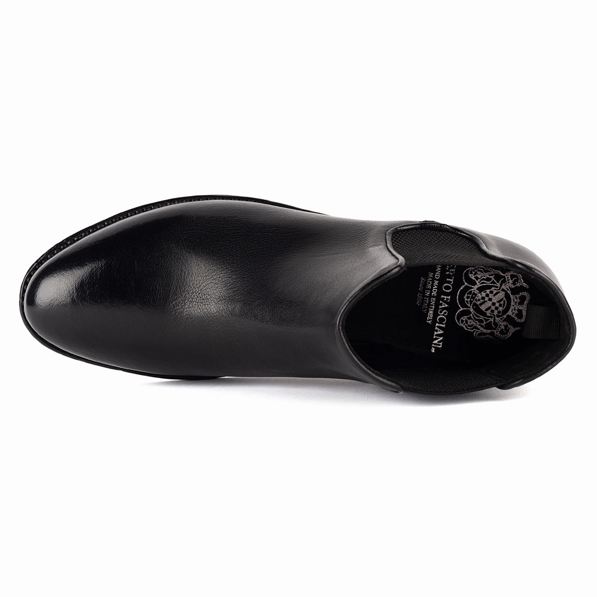 Flora Smooth Leather Chelsea Boots ELIAS 628 <br>Black chelsea boot