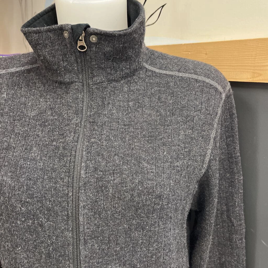 Prana - Women's Wool-Blend Zip Jacket : Dark Grey-women-SM New England Sweatshirts